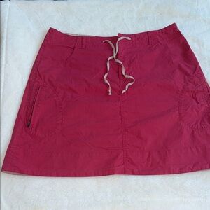 Eddie Bauer Red Mini Skirt with Drawstring